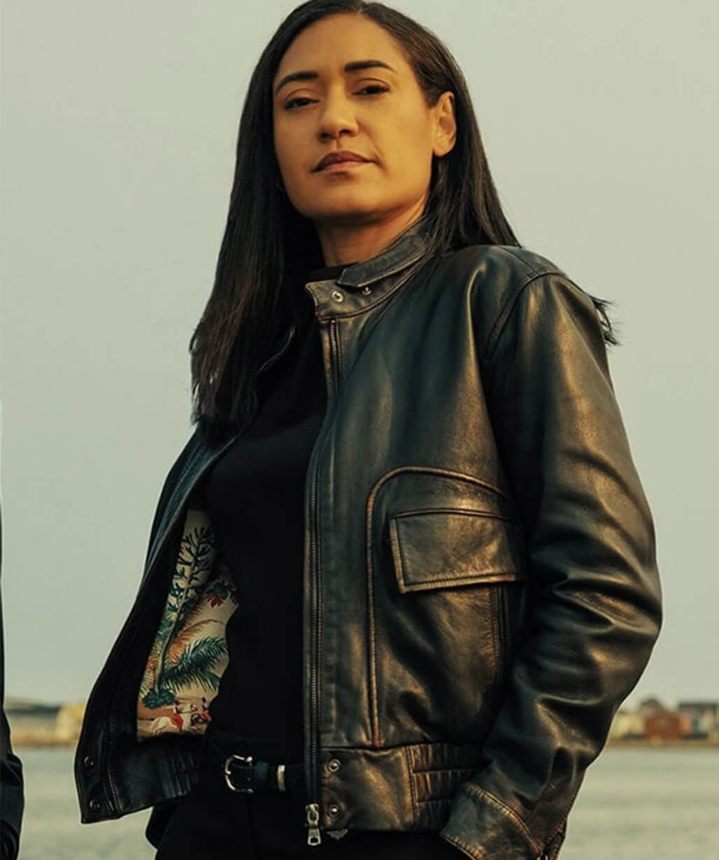 Saint-Pierre S01 Josephine Jobert Black Leather Jacket