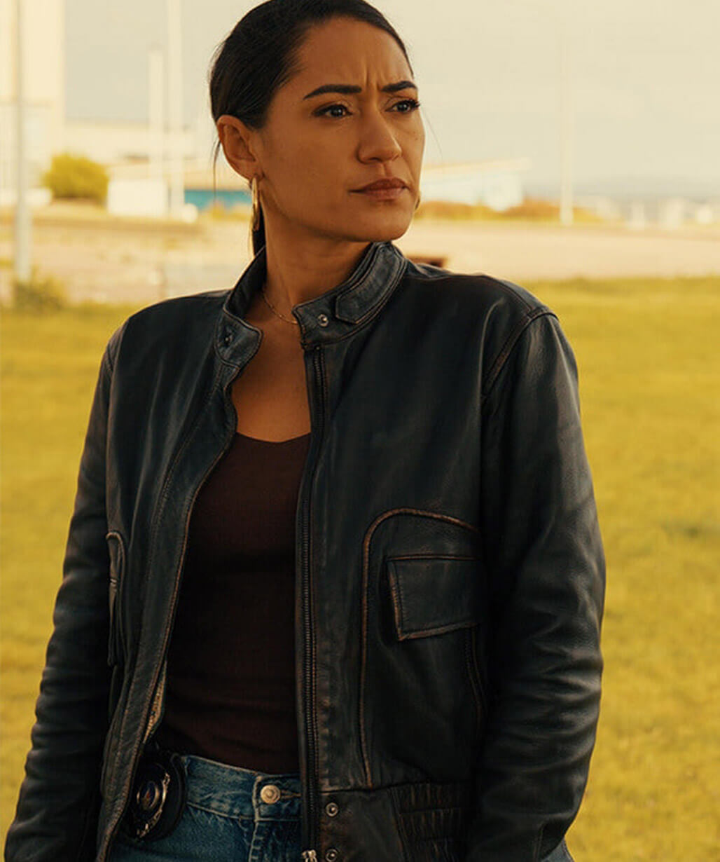 Saint-Pierre S01 Josephine Jobert Black Leather Jacket