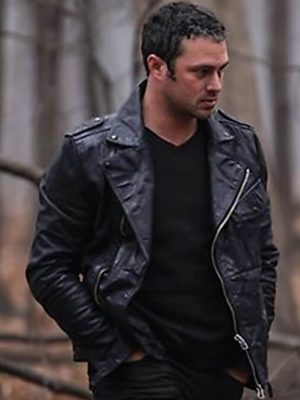 Chicago Fire Kelly Severide Black Leather Jacket