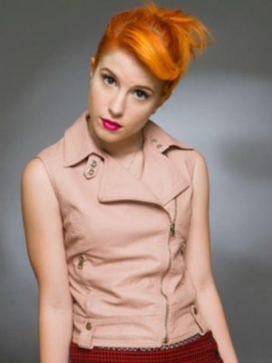 Hayley Williams Pink Biker Leather Vest