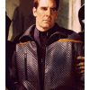 Star Trek Enterprise Jonathan Archer Grey Quilted Leather Jacket