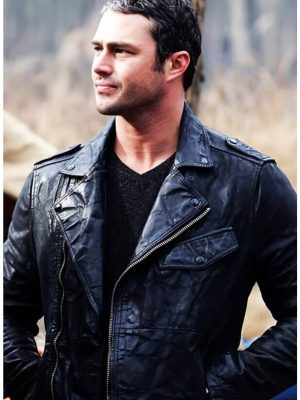 Chicago Fire Kelly Severide Black Leather Jacket