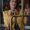 The Love Heist 2026 Lyndsy Fonseca Yellow Wool Jacket