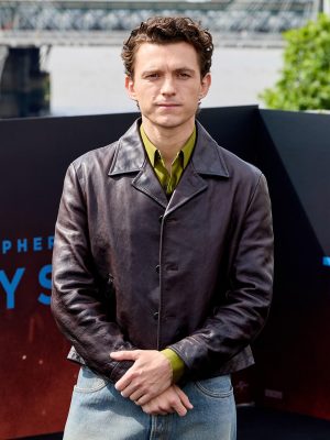 The Odyssey 2026 Tom Holland Leather Jacket