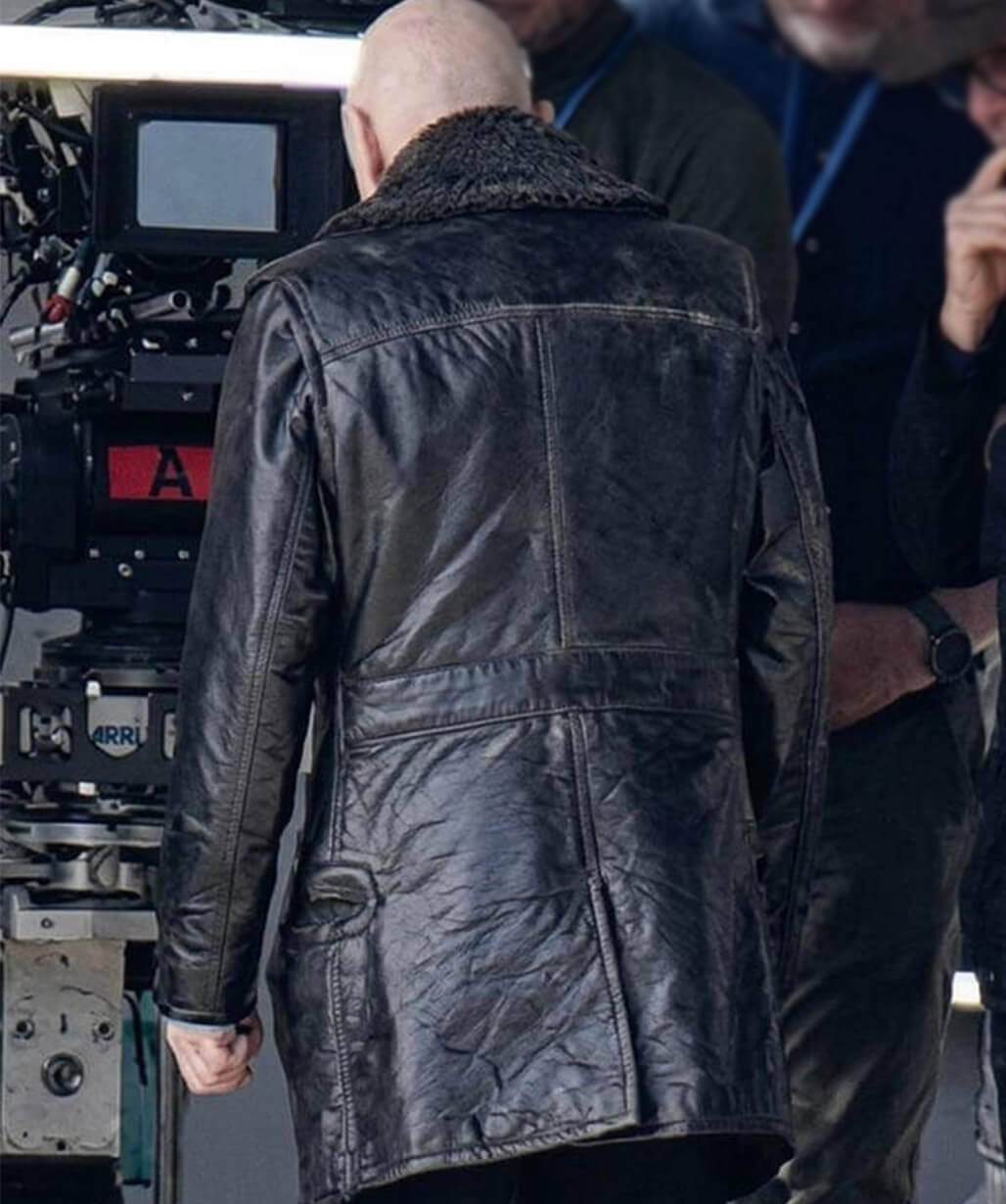Uncle Fester Wednesday S03 Leather Shearling Coat