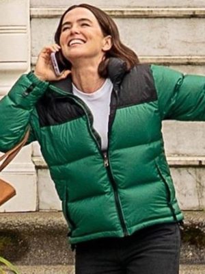 Zoey Deutch Voicemails For Isabelle 2026 Green Puffer Jacket