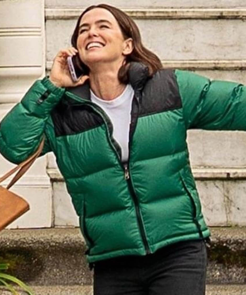 Zoey Deutch Voicemails For Isabelle 2026 Green Puffer Jacket