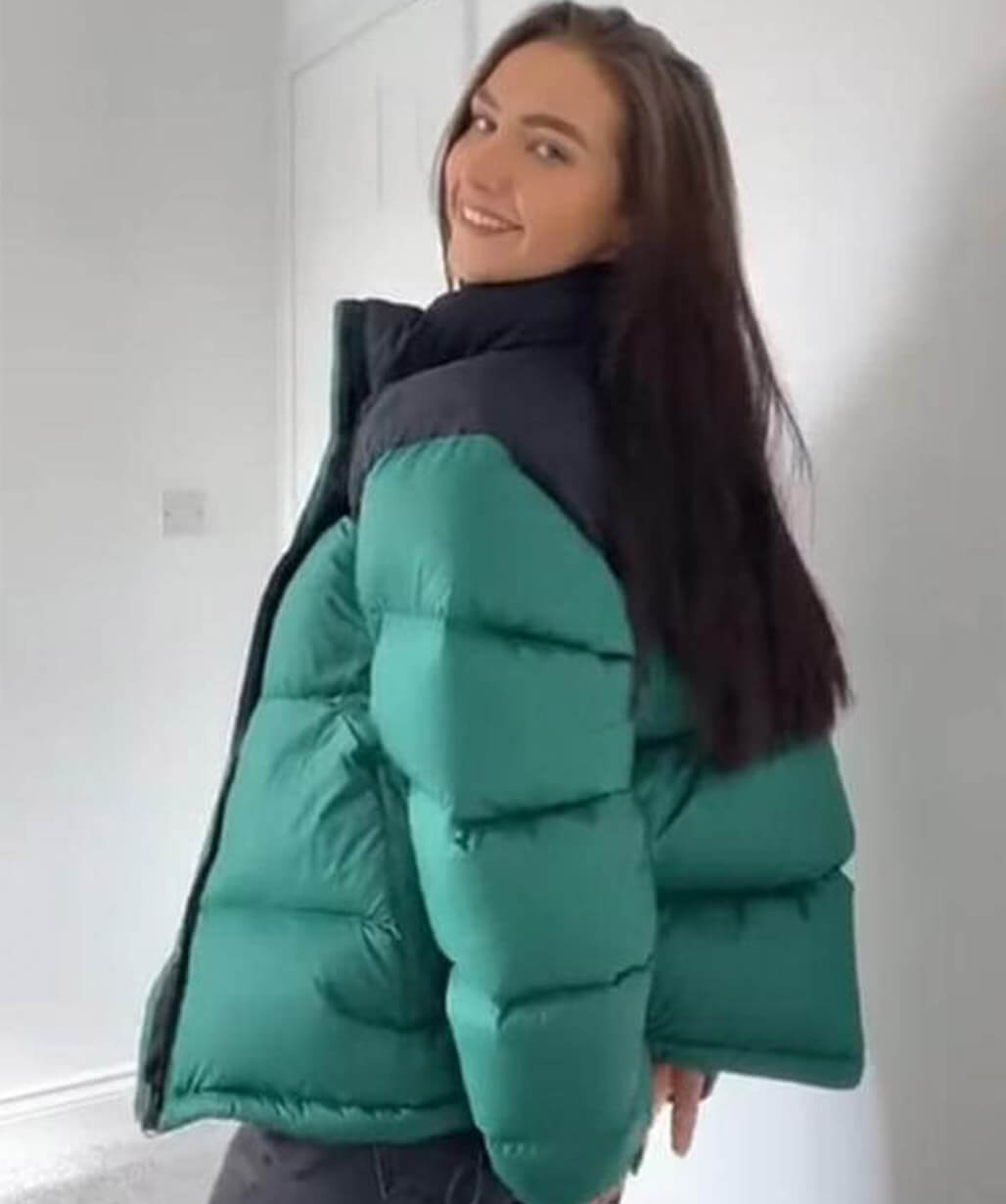Zoey Deutch Voicemails For Isabelle 2026 Green Puffer Jacket