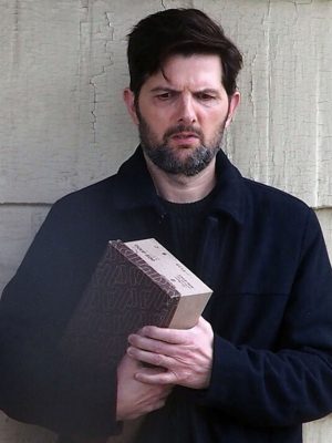 Adam Scott The Whisper Man 2026 Blue Wool Coat