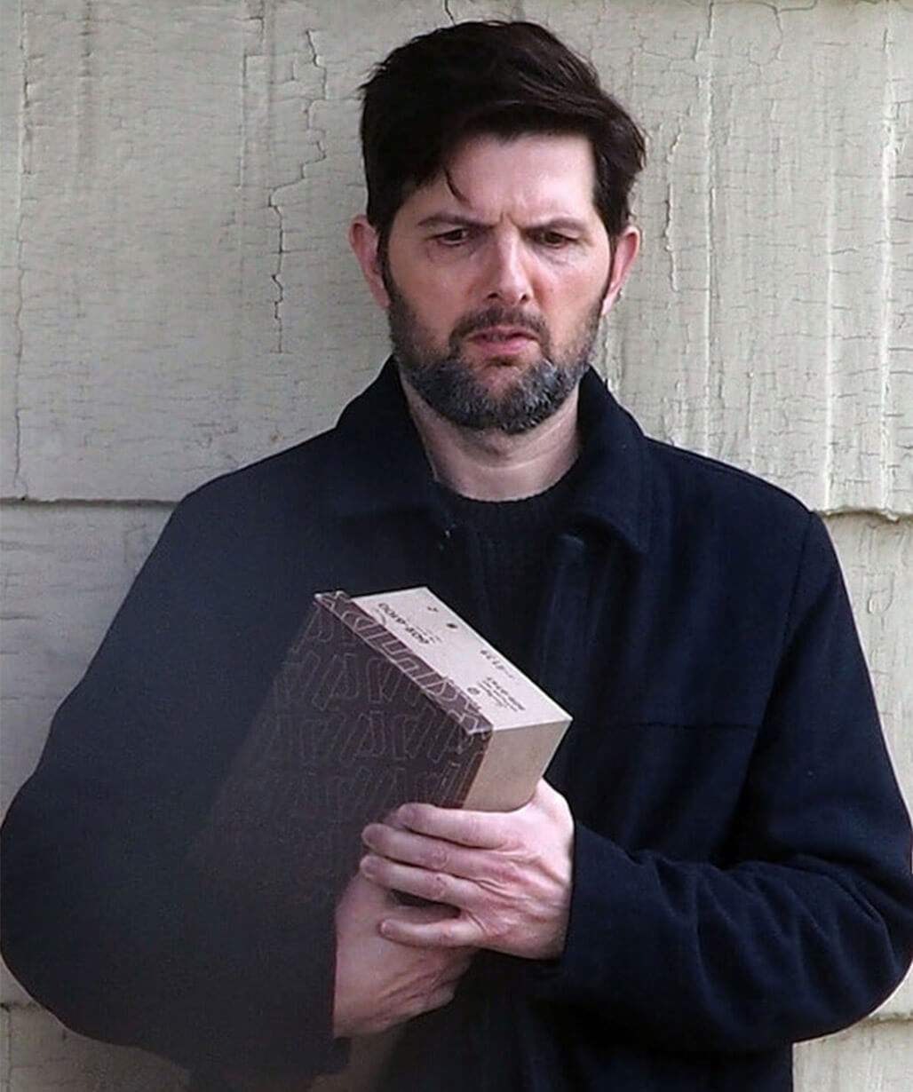 Adam Scott The Whisper Man 2026 Blue Wool Coat