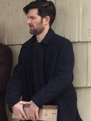 Adam Scott The Whisper Man 2026 Blue Wool Coat