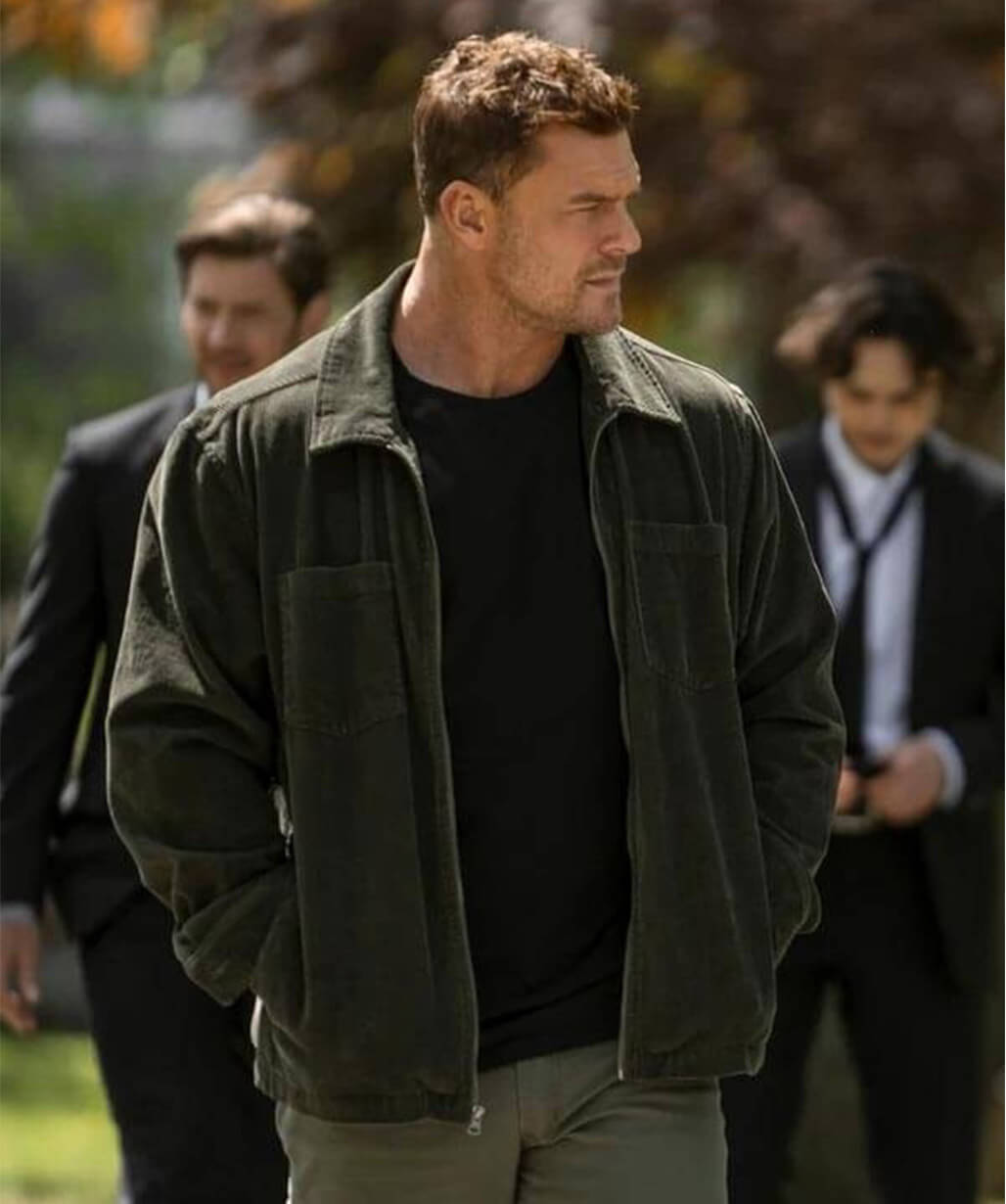 Alan Ritchson Reacher S04 Black Corduroy Jacket