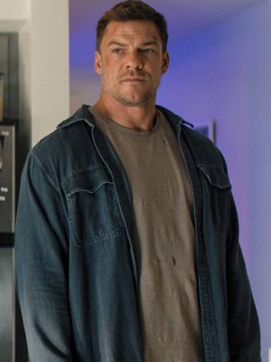 Alan Ritchson Reacher S04 Blue Cotton Jacket