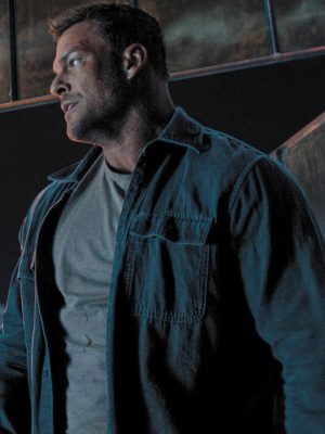 Alan Ritchson Reacher S04 Blue Cotton Jacket