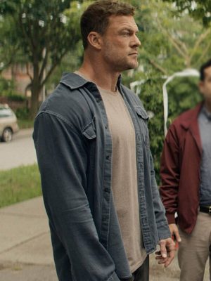 Alan Ritchson Reacher S04 Blue Cotton Jacket
