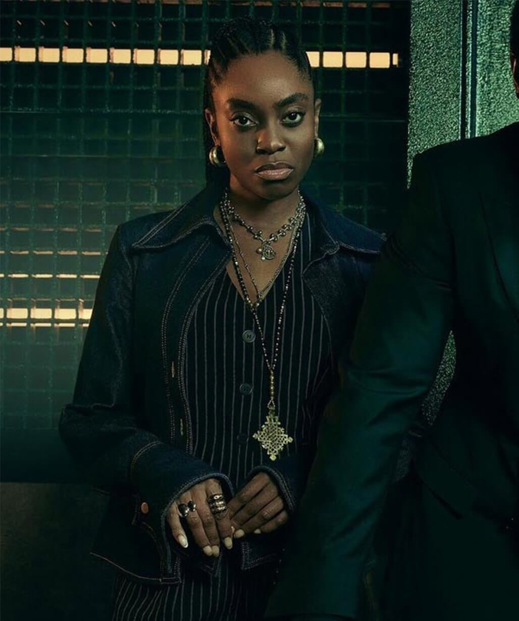 Anita-Joy Uwajeh Fightland 2026 Blue Denim Jacket