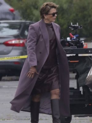 Annette Bening lucky 2026 Grey Coat