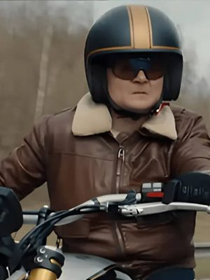 Arturo Castro Matchbox The Movie 2026 Leather Biker Jacket