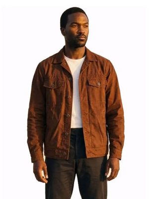 By Any Means 2026 Yahya Abdul-Mateen II Brown Cotton Jacket