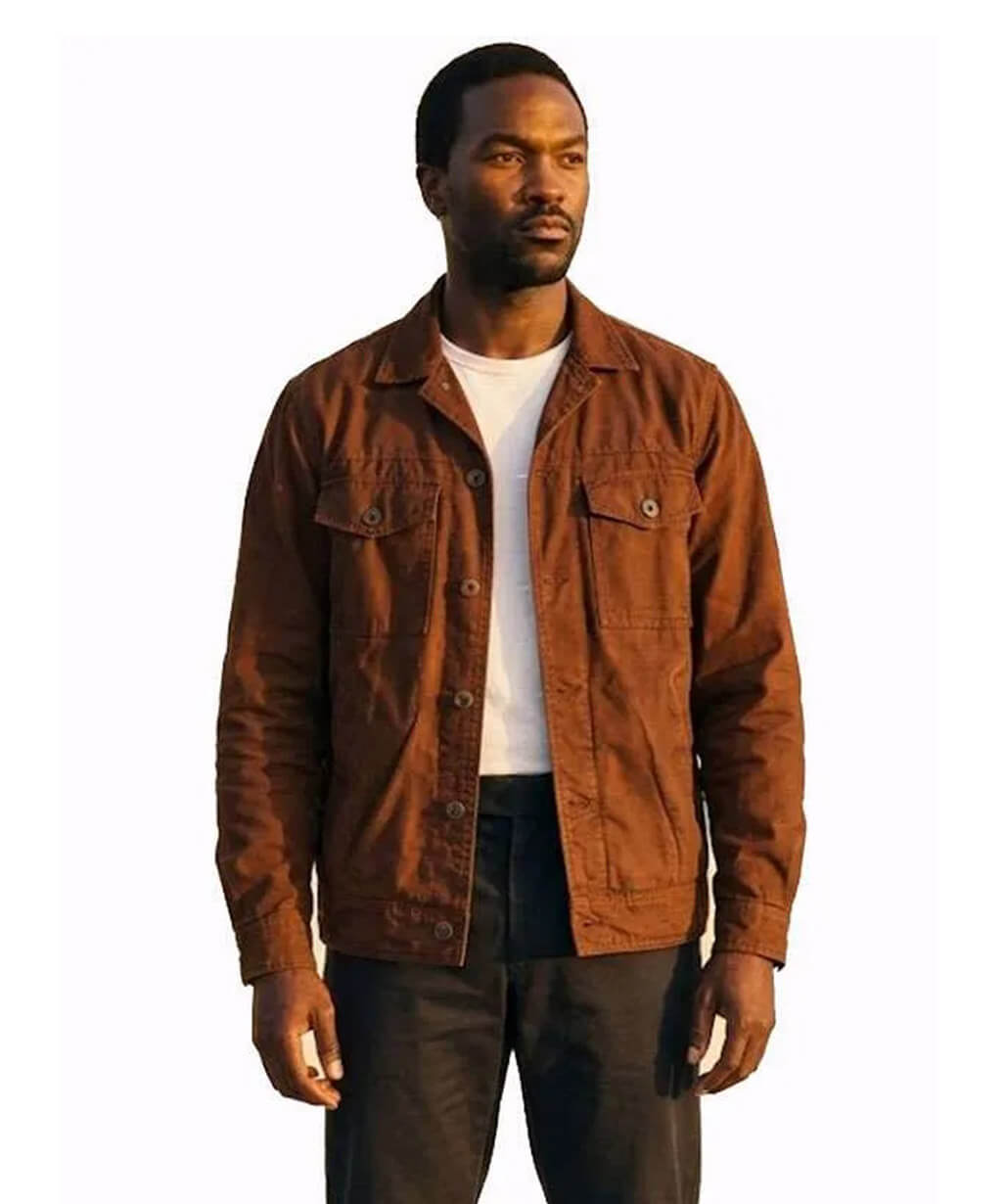 By Any Means 2026 Yahya Abdul-Mateen II Brown Cotton Jacket