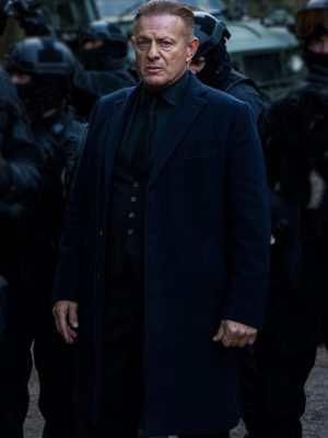 Citizen Vigilante 2026 Costas Mandylor Blue Wool Coat