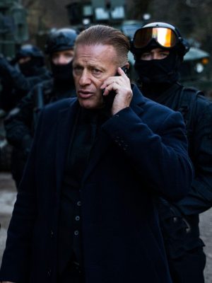 Citizen Vigilante 2026 Costas Mandylor Blue Wool Coat