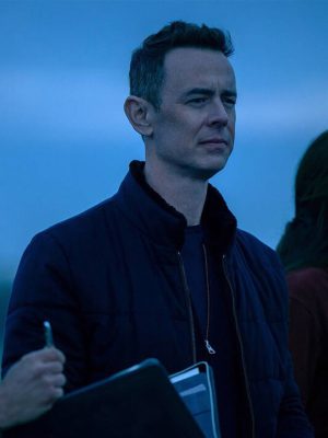 Colin Hanks Silo S03 Blue Bomber Jacket