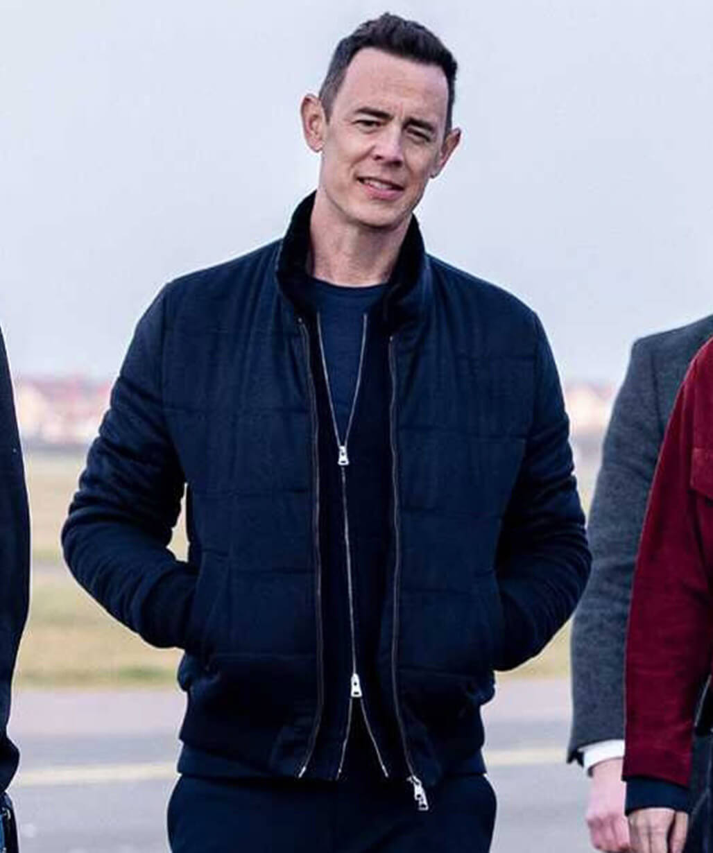 Colin Hanks Silo S03 Blue Bomber Jacket