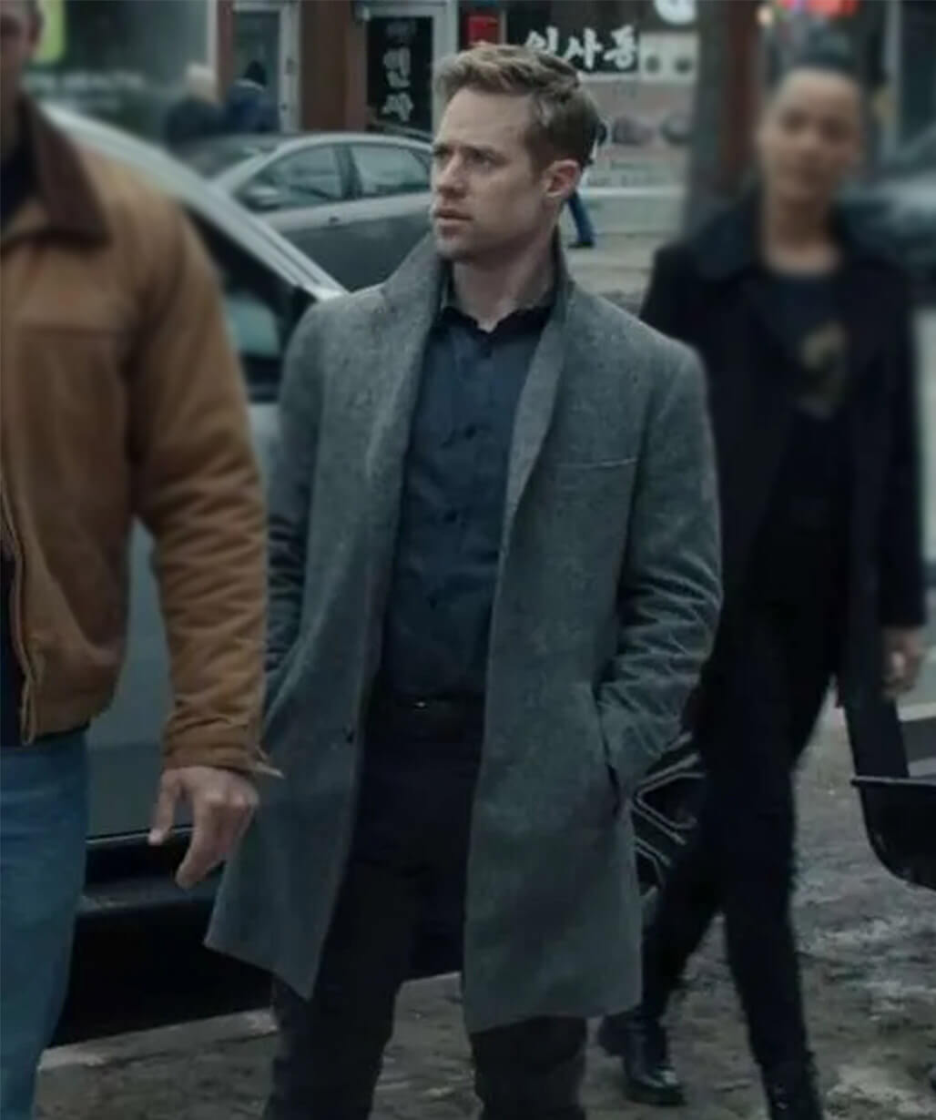 David O’Donnell Reacher Grey Wool Coat