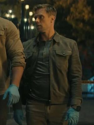 David O’Donnell Reacher S02 Grey Suede Jacket