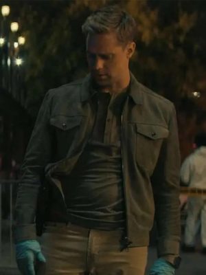 David O’Donnell Reacher S02 Grey Suede Jacket