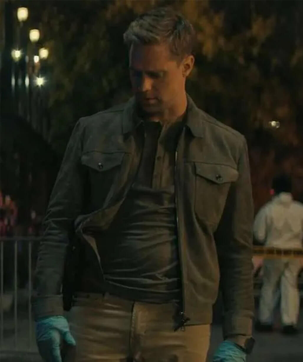 David O’Donnell Reacher S02 Grey Suede Jacket