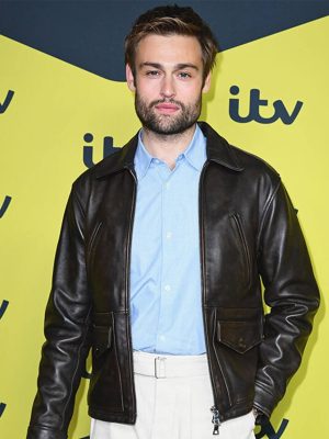 Douglas Booth The Blame 2026 Brown Leather Jacket