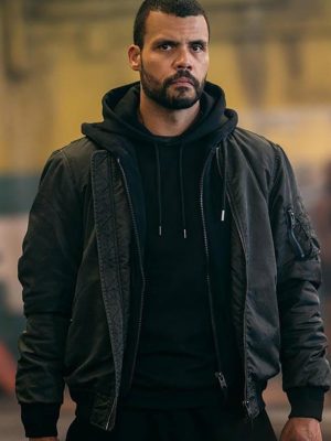 Fightland 2026 Howard Charles Black Bomber Jacket