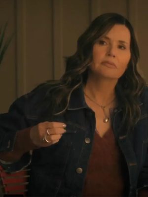 Geena Davis The Boroughs 2026 Blue Denim Jacket
