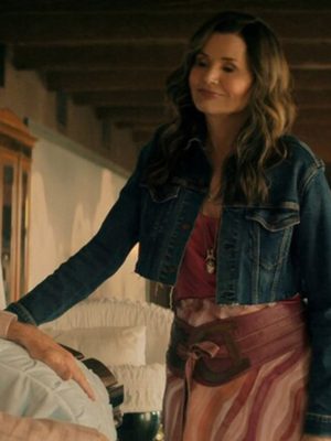 Geena Davis The Boroughs 2026 Blue Denim Jacket
