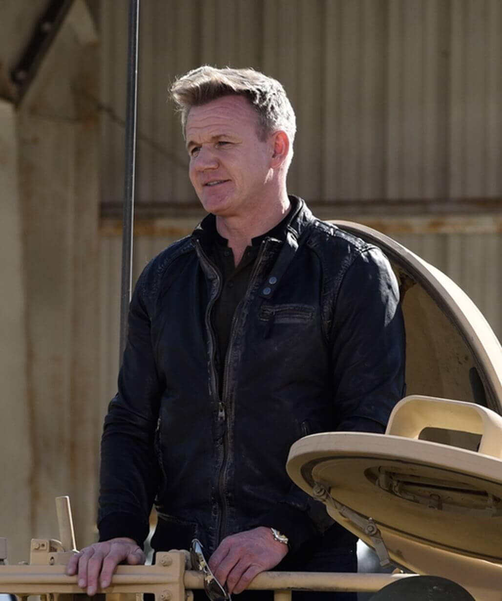 Gordon Ramsay Black Leather Jacket