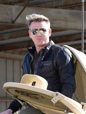 Gordon Ramsay Black Leather Jacket
