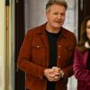 Gordon Ramsay Brown Suede Leather Jacket