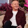 Gordon Ramsay Maroon Suede Leather Jacket