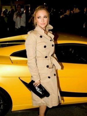 Hayden Panettiere Beige Trench Coat
