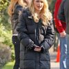 Hayden Panettiere Black Puffer Coat