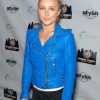 Hayden Panettiere Blue Leather Jacket