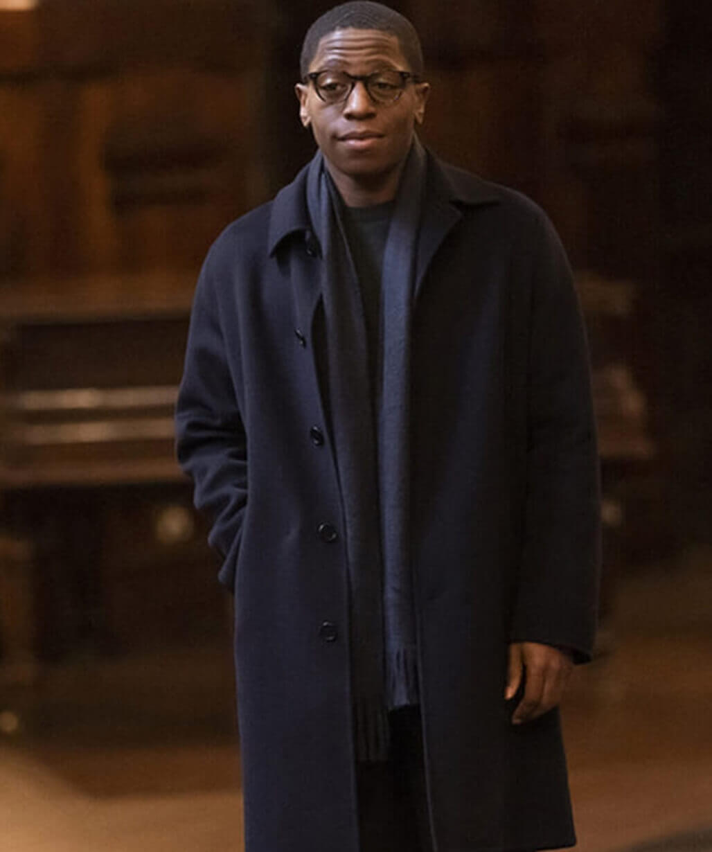 Industry S03 Gus Sackey Black Wool Coat
