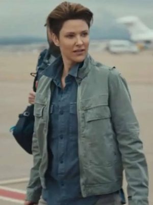 Jill Wagner Special Ops Lioness Grey Cotton Jacket