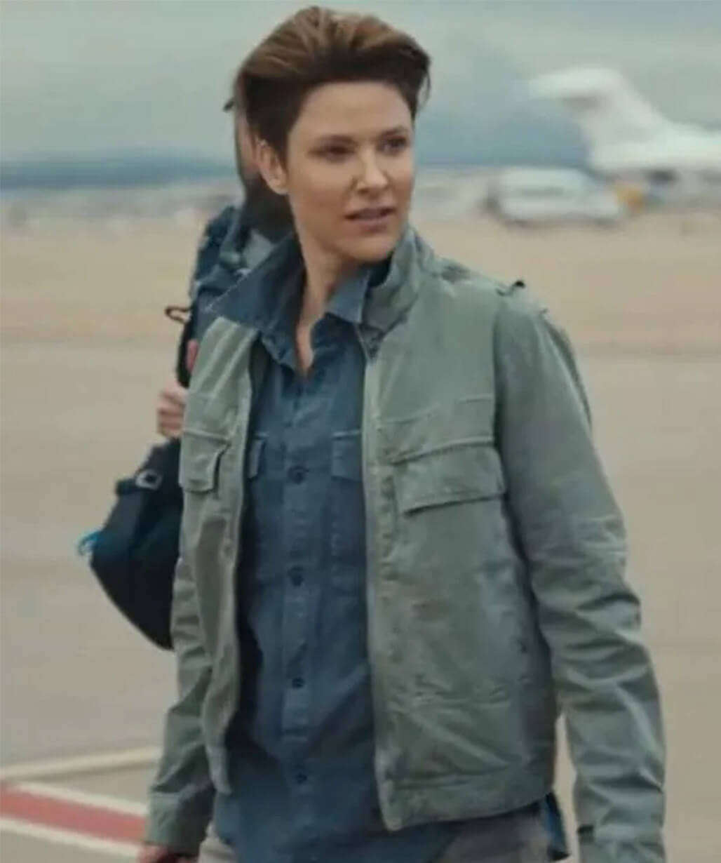 Jill Wagner Special Ops Lioness Grey Cotton Jacket