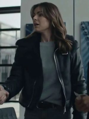Karla Dixon Reacher S02 Black Leather Jacket