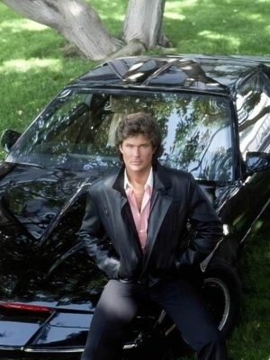 Knight Rider 1982 Michael Knight Black Leather Jacket