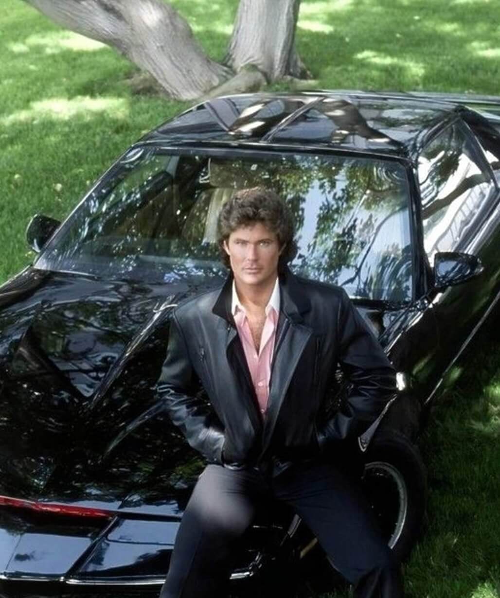 Knight Rider 1982 Michael Knight Black Leather Jacket