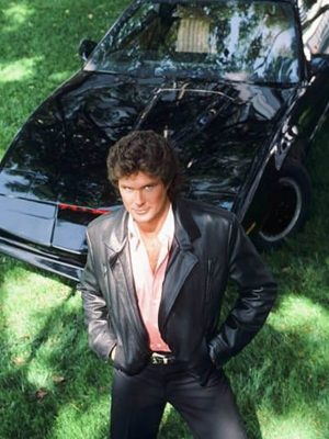 Knight Rider 1982 Michael Knight Black Leather Jacket
